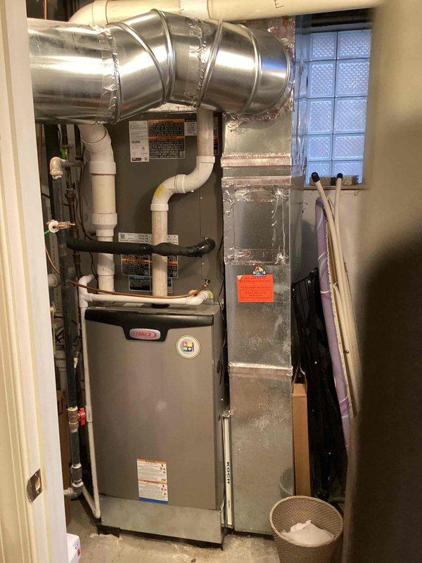 Responded to warranty service call for Lennox heat pump system reporting error code 487. Inspected complete system including furnace installation, ductwork connections, and thermostat functionality. Diagnosed and resolved issue under existing warranty coverage with no additional charges applied.