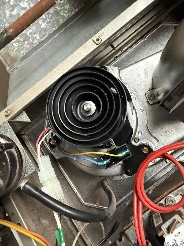 Replaced failed inducer motor on Furnace #2 with new compatible unit. Verified proper electrical connections and tested system operation after installation. Tenant was informed of payment responsibility as previously arranged.