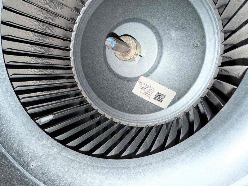 Responded to no-heat call for a 2017 furnace covered under 10-year parts and labor warranty. Performed diagnostic testing which revealed excessive dust accumulation on the blower wheel affecting system performance. Conducted electrical testing with Fieldpiece SC480 meter, confirming 1.18A current draw on motor circuit, which is within normal operating parameters. Cleaned blower assembly to restore proper airflow and heat distribution.