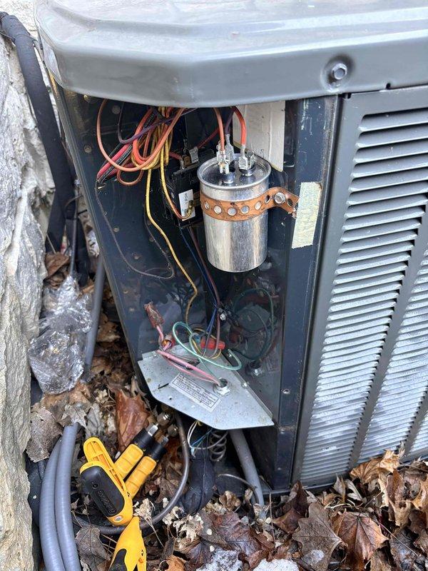 Performed Comfort Plan Clean and Check service on two AC systems as per maintenance agreement. Conducted comprehensive electrical inspection of outdoor units, checking capacitor functionality and wire connections. Measured system operating parameters with multimeter, verifying proper voltage and amperage readings on all components to ensure optimal performance.