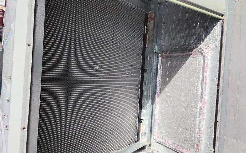 Performed scheduled Comfort Plan Clean and Check service on two rooftop units (RTU #1 and RTU #2) during business hours (7-2p). Replaced multiple filters including three 20x20x1 filters and one 16x25x1 filter, and thoroughly cleaned evaporator/condenser coils to remove accumulated dust and debris, restoring optimal system efficiency.