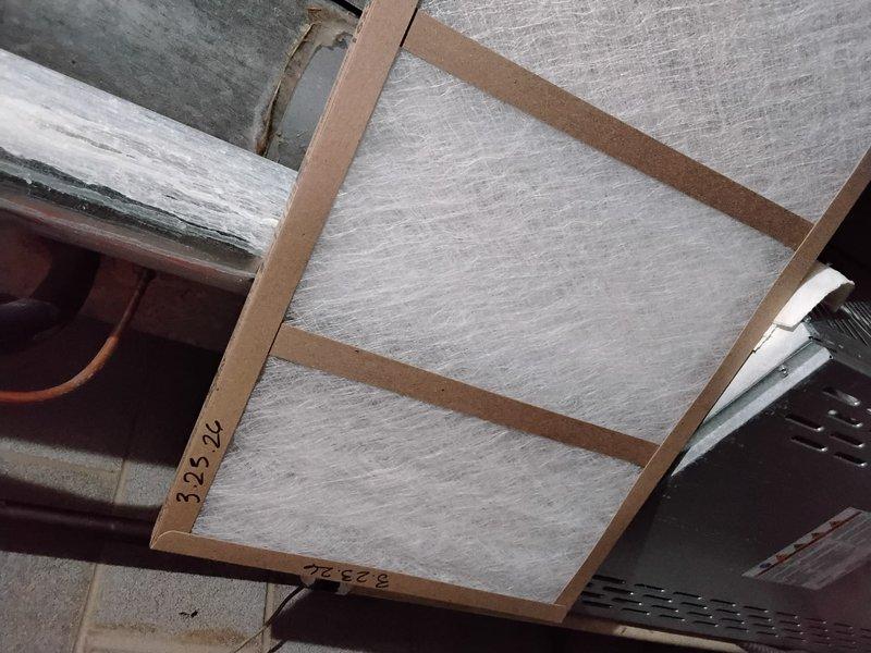 Completed spring preventive maintenance on commercial HVAC unit per contract service agreement. Verified tenant availability prior to service, performed comprehensive checklist inspection including filter examination and replacement documentation (noted previous service date 3/25/22), and conducted electrical diagnostics using multimeter to test capacitor and verify proper voltage readings on contactor assembly. Updated equipment information and filter specifications for maintenance records, photographed system components for documentation purposes.