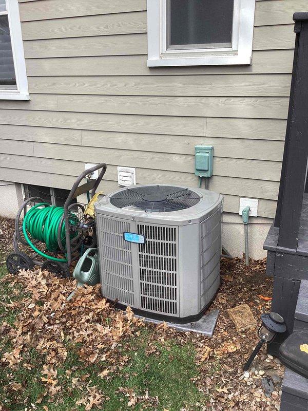 # HVAC Maintenance - Prepaid Visit - Platinum CP

Completed spring preventive maintenance clean and check on residential air conditioning system per service contract plan. Performed comprehensive inspection of outdoor condensing unit, verified level placement of equipment on concrete pad, and documented system condition through photographic records. Unit operating within normal parameters with no immediate service concerns identified at time of visit.