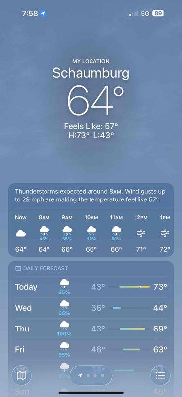 Completed commercial preventive maintenance inspection per customer care program agreement. Upon arrival, documented weather conditions showing incoming thunderstorms with potential impact on system operation. Performed comprehensive electrical diagnostics on air conditioning equipment, utilizing digital clamp meter to verify amperage draw reading 345A and confirm proper electrical performance across all phases. Inspected all electrical connections, contactors, and wiring for signs of wear or damage. System operating within normal parameters at time of service. All findings documented with photographic evidence for maintenance records.