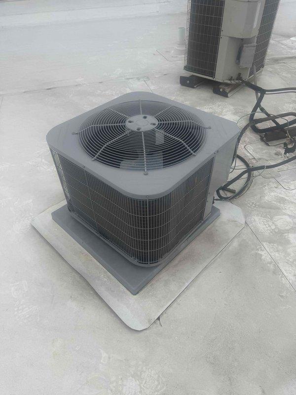 Completed spring preventive maintenance on commercial rooftop HVAC system per contract specifications. Performed comprehensive inspection of condenser unit including electrical components, capacitor testing, and contactor evaluation. Verified all connections secure, documented equipment specifications and filter requirements, captured photographic documentation of unit condition, and updated maintenance checklist per service agreement requirements.