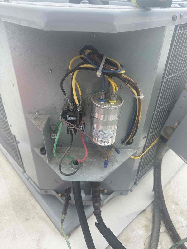 Completed spring preventive maintenance on commercial rooftop HVAC system per contract specifications. Performed comprehensive inspection of condenser unit including electrical components, capacitor testing, and contactor evaluation. Verified all connections secure, documented equipment specifications and filter requirements, captured photographic documentation of unit condition, and updated maintenance checklist per service agreement requirements.