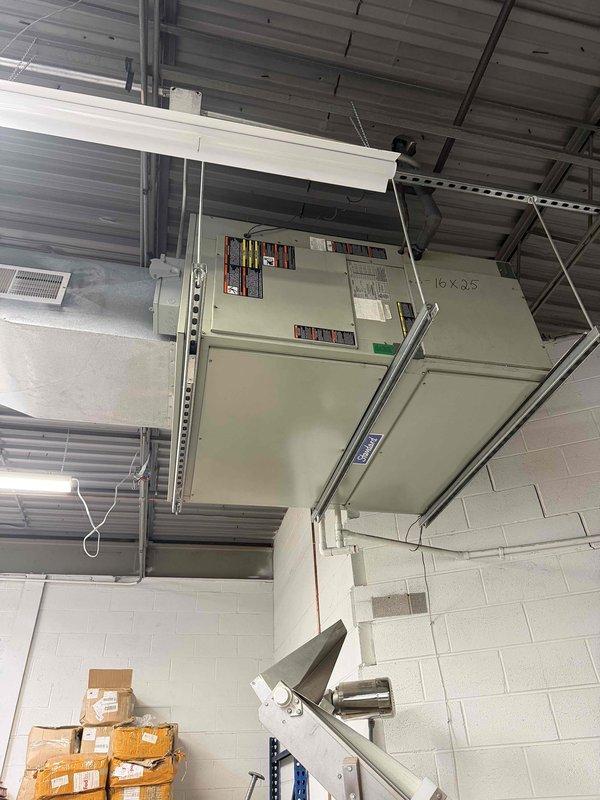 Completed spring preventive maintenance inspection on commercial HVAC unit at warehouse facility. Performed comprehensive checklist including visual inspection of electrical panel, heat exchanger assembly, and mechanical components. Updated equipment information and documented filter specifications for maintenance records, noting any discrepancies for system updates.