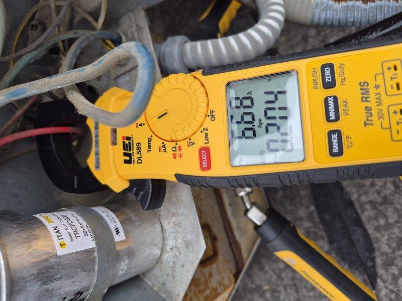 Completed spring preventive maintenance on commercial HVAC unit per contract specifications. Performed electrical diagnostics using clamp meter to verify system amperage and operational parameters. Inspected and documented 16x25x1 air filter with service date marked 3/31/26, confirmed proper installation and airflow direction. Updated equipment information and filter specifications for maintenance records as requested.