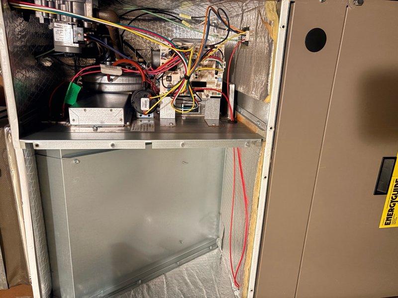 Completed scheduled maintenance clean and check on residential air conditioning system per Comfort Plan agreement. Performed comprehensive inspection of indoor unit including blower motor, electrical connections, and control components; verified proper operation of Air Scrubber Plus air purification system. Measured and documented system temperatures with evaporator coil reading 66.7°F, confirming adequate cooling performance and proper refrigerant charge.