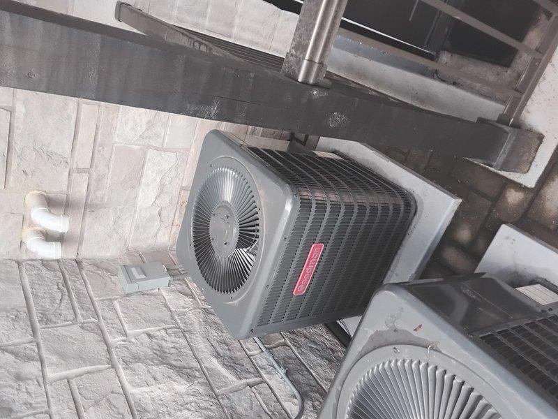 Completed comprehensive clean and check maintenance service on two residential air conditioning systems as part of Silver Comfort Plan agreement. Performed full system inspection of both outdoor condensing units, including cleaning of condenser coils, verification of refrigerant line integrity, and operational testing of all components. Verified thermostat operation and confirmed heating system functionality with setpoint at 73 degrees.