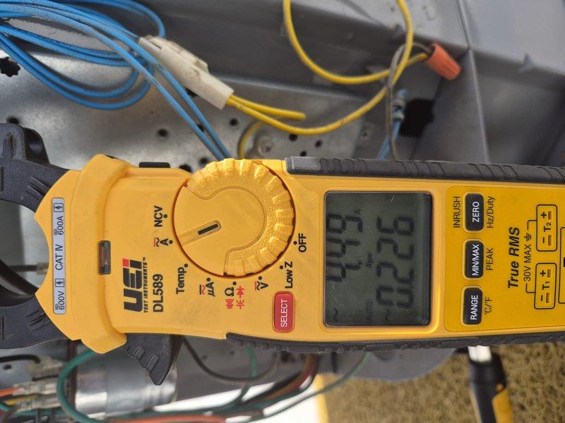 Completed spring clean and check maintenance on Ameristar air conditioning system located on rooftop installation. Performed comprehensive tune-up including visual inspection of condenser unit, electrical measurements showing 422 volts, and standard preventive maintenance procedures. Informed property occupant of current promotional offerings and recommended scheduling estimate for any additional system evaluations.