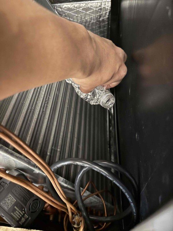 Completed preventive maintenance tune-up on single-system air conditioning unit and air handler. Performed standard inspection of evaporator coil, refrigerant lines, and electrical connections; customer declined filter replacement at time of service. System found to be clean, no concerns identified, and unit operating within normal parameters.