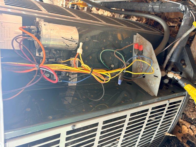 Completed comprehensive clean and check maintenance service on two air conditioning systems per comfort plan agreement. Performed diagnostic testing on outdoor condenser units, including electrical measurements and system performance verification using testing equipment. Inspected condenser coils, cleaned components as needed, and verified proper operation of both systems. Confirmed thermostat functionality showing system operating in cooling mode at 72°F setpoint. Both AC units tested and found operating within normal parameters with no immediate repairs required at time of service.