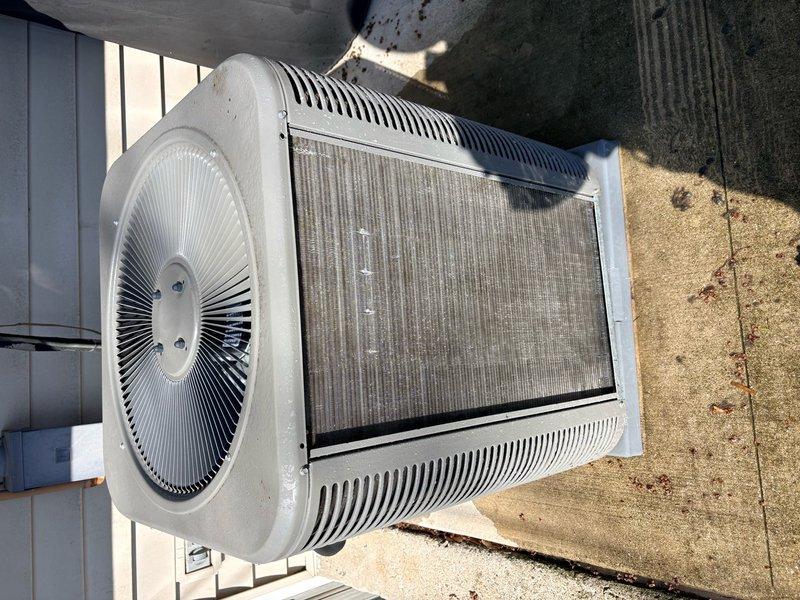 Performed comprehensive air conditioning clean and check maintenance per comfort plan agreement. Inspected outdoor condenser unit, verified capacitor operation and electrical connections, and documented equipment condition with photos. System operating within normal parameters upon completion of preventive maintenance service.