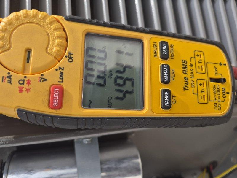 Completed comprehensive tune-up and preventive maintenance on residential air conditioning system. Performed electrical diagnostics using digital multimeter to verify proper voltage and amperage readings at condenser unit, inspected condenser coils and fan assembly, and confirmed all components operating within manufacturer specifications.