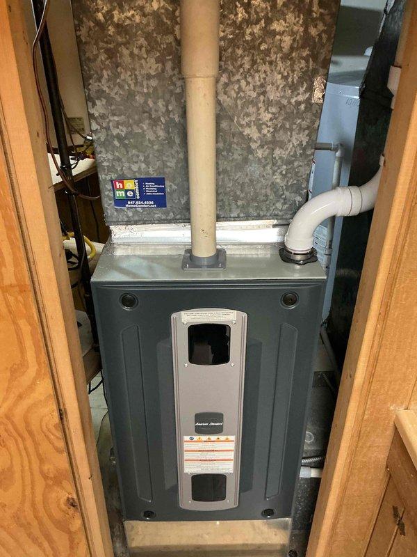 Performed comprehensive Comfort Plan maintenance on a single-system American Standard HVAC unit. Conducted complete clean and check procedure including inspection of furnace/air handler, condensate drain lines, humidifier system, and all associated components. Verified proper operation of heating and cooling system, checked electrical connections, inspected ductwork connections, and confirmed condensate drainage functionality. All equipment found operating within normal parameters and system ready for continued service.