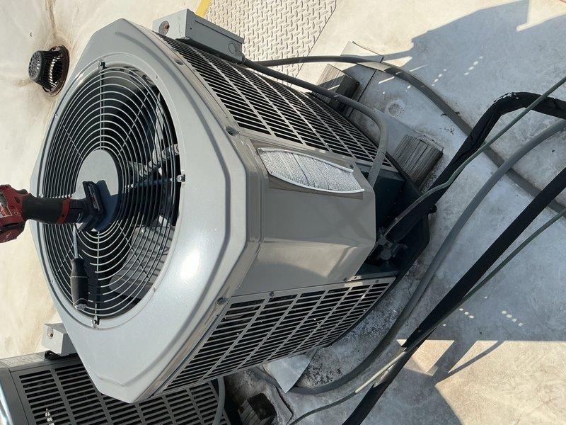Completed preventive maintenance inspection on commercial rooftop HVAC unit per service agreement. Performed comprehensive clean and check procedures including inspection of electrical components, capacitor, contactor, and wiring connections. All systems found operating within normal parameters with no deficiencies noted at time of service.