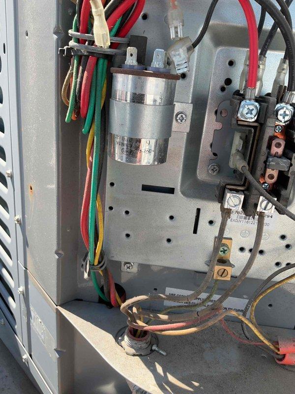 Completed scheduled maintenance tune-up on single-system HVAC unit under contract agreement. Performed comprehensive system diagnostics including electrical measurements using clamp meter, which showed operational amperage of 682 on compressor circuit. Inspected and verified proper operation of capacitor, electrical connections, and control panel components. All wiring connections were found secure with proper color coding and terminations at terminal blocks. System tested and confirmed operating within normal parameters. Customer declined filter replacement as they maintain their own filters.