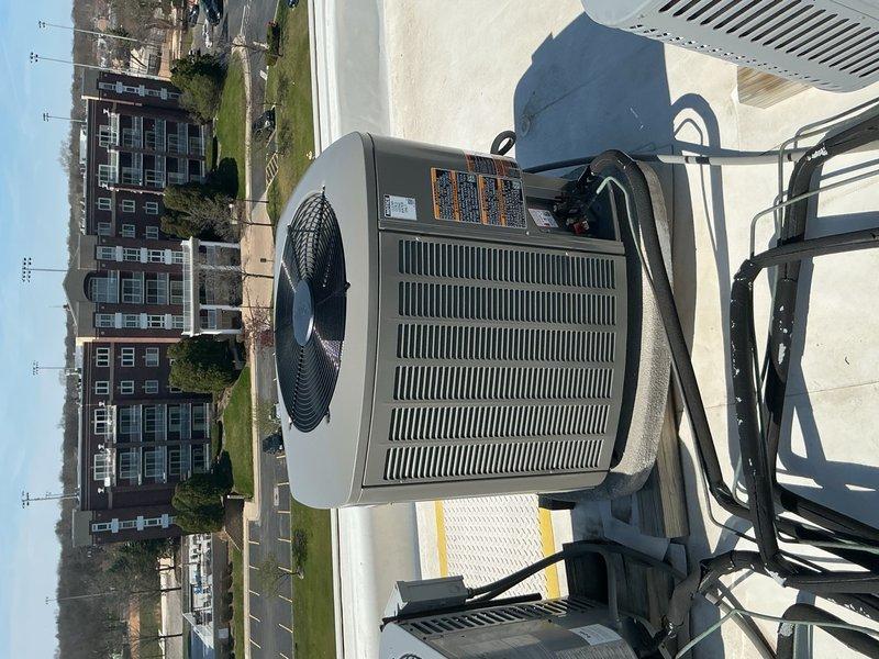 Performed scheduled commercial HVAC maintenance per contract agreement. Conducted clean and check inspection of rooftop air conditioning unit, verifying proper operation of compressor, condenser coil, capacitor, and electrical connections. All components found in satisfactory working condition with no deficiencies noted.