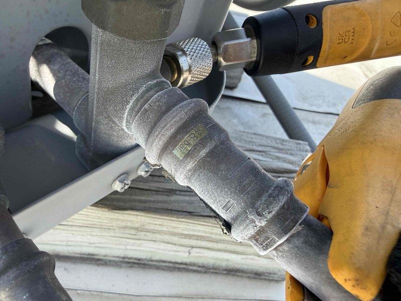 Performed preventive maintenance inspection on commercial rooftop HVAC unit per service agreement. Connected manifold gauges to measure refrigerant pressures and used clamp meter to verify electrical readings at 94.93 on system components. Inspected internal electrical components including capacitors, wiring, and connections, confirming all equipment operating within normal parameters with no deficiencies noted.