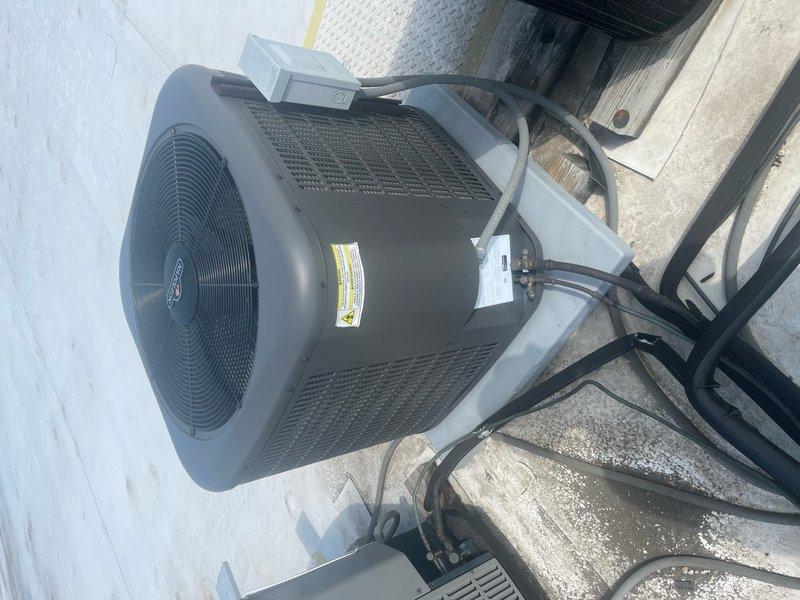 Completed scheduled commercial preventive maintenance inspection per service agreement on rooftop HVAC unit. Performed comprehensive system diagnostics including electrical testing with multi-meter to verify component operation, checked capacitor functionality, and confirmed proper voltage readings throughout electrical compartment. Unit operating within normal parameters with no deficiencies noted at time of service.