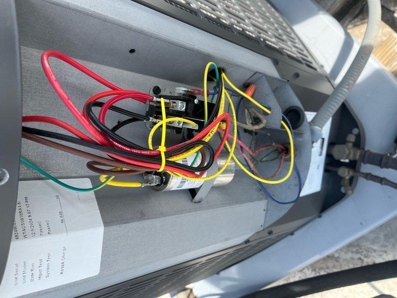 Completed scheduled commercial preventive maintenance inspection per service agreement on rooftop HVAC unit. Performed comprehensive system diagnostics including electrical testing with multi-meter to verify component operation, checked capacitor functionality, and confirmed proper voltage readings throughout electrical compartment. Unit operating within normal parameters with no deficiencies noted at time of service.
