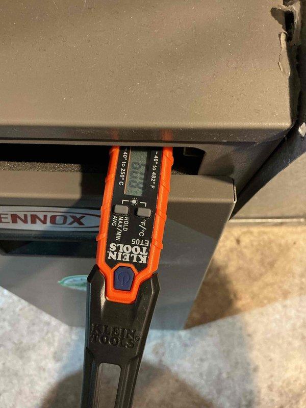 Completed comprehensive clean and check maintenance on two air conditioning systems and one electronic air cleaner per service contract plan. Performed thorough system inspections including temperature differential measurements showing 41.1°F reading, replaced Glasfloss air filters, and verified proper operation of all HVAC components including Lennox equipment. All systems tested and confirmed operating within manufacturer specifications.