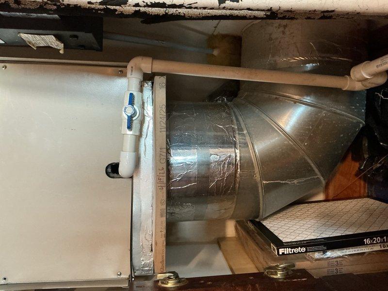 Completed routine HVAC tune-up and maintenance on single-system air conditioning unit. Performed standard inspection of all components including air handler, evaporator coil, and ductwork. Replaced 16x20x1 air filter and collected payment for service and filter as requested.