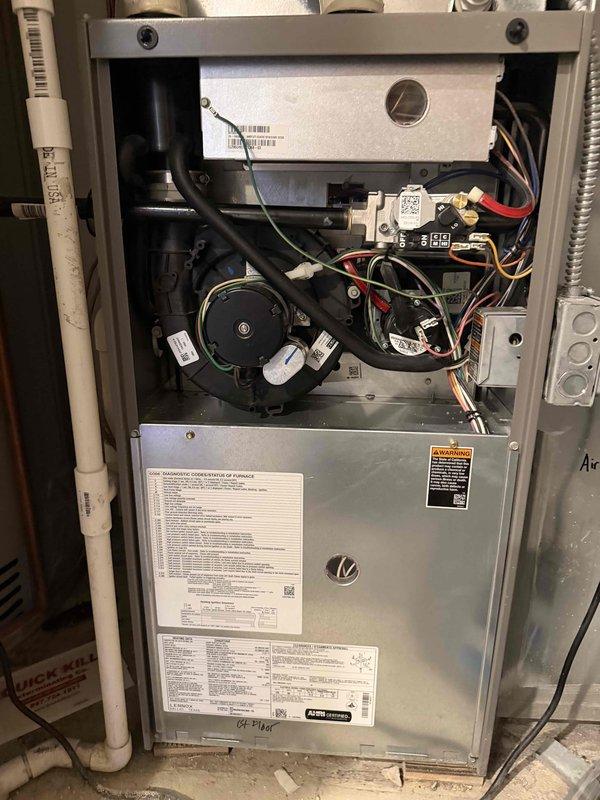 Completed comprehensive Comfort Plan maintenance service on two HVAC systems. Performed clean and check procedures on both units, including inspection of blower motor assembly, gas valve components, electrical connections, and all associated wiring. Verified proper operation of furnace components, examined air filter dimensions (16x25x1), and documented temperature readings at 67.2°F. All systems found operating within normal parameters with no immediate service concerns identified.