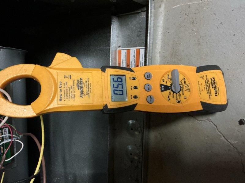 Completed Silver Comfort Plan clean and check on one air conditioning system. Performed standard maintenance inspection with electrical diagnostics using clamp meter to verify proper amperage draw on compressor and blower motor, confirming system operation within manufacturer specifications. Customer declined water heater and humidifier service at this time.