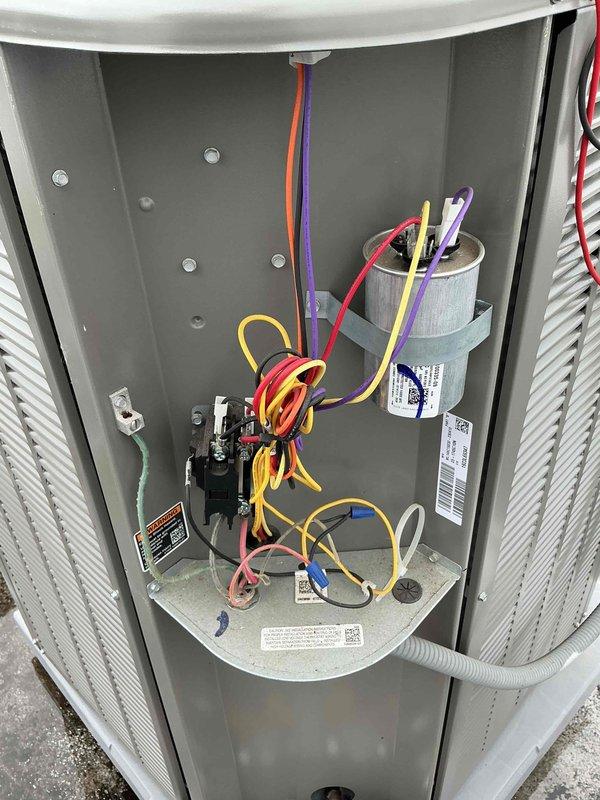 Performed comprehensive tune-up on single HVAC system including inspection of blower assembly, electrical components, and capacitor. Verified proper operation of contactor, checked all electrical connections and wiring harness integrity, and inspected evaporator coil condition. Unit operating within normal parameters upon completion, with customer advised regarding air filter maintenance requirements for both air handler and condenser units.