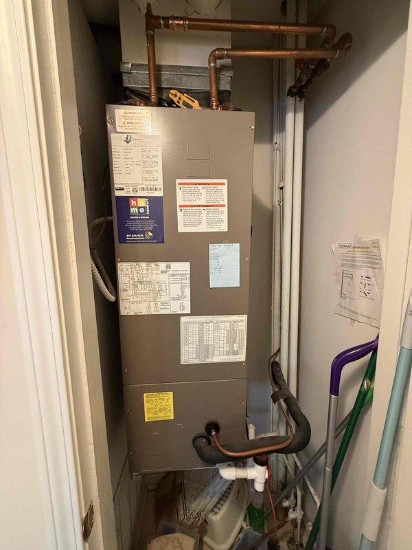 Completed comprehensive tune-up service on single-system HVAC unit, including air conditioning and air handler inspection. Performed clean and check procedures on all components, with customer declining filter replacement at this time. System operational and running within normal parameters.