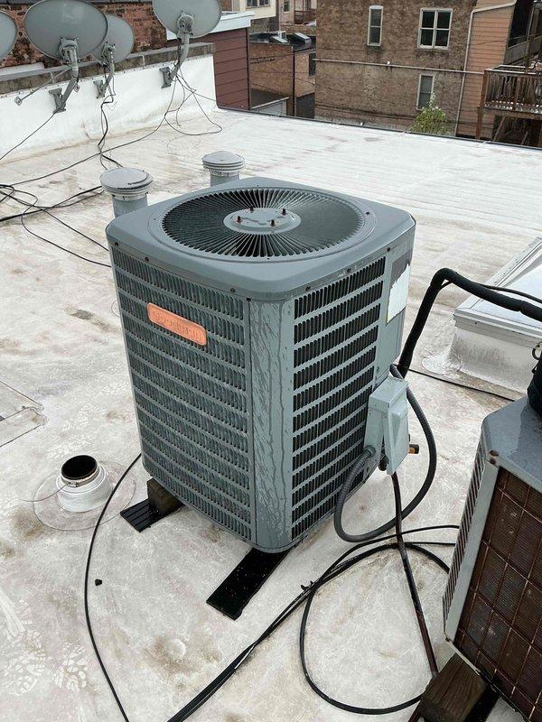 Responded to complaint of AC unit short cycling and inadequate cooling. Upon arrival, inspected York residential split system with rooftop condenser unit. Diagnosed faulty contactor causing intermittent operation and preventing compressor from maintaining steady run cycle. Replaced defective contactor, verified proper voltage and amperage draw, and tested system through complete cooling cycle. Unit now operating within manufacturer specifications with normal run times and proper temperature differential across evaporator coil.