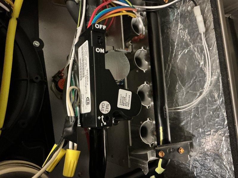 Completed warranty replacement of defective gas valve on residential heating unit. Removed failed gas valve assembly, installed new OEM replacement component, and verified all electrical connections and gas line fittings were properly secured. System tested and confirmed operational with proper ignition sequence and flame characteristics.