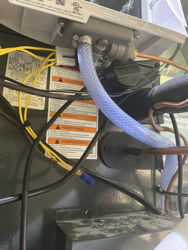 Mounted control panel for Solaris air purification system on second floor HVAC unit and disconnected and removed transformer from previously removed air scrubber. Coordinated with office for property management approval prior to completing installation work on commercial building system.