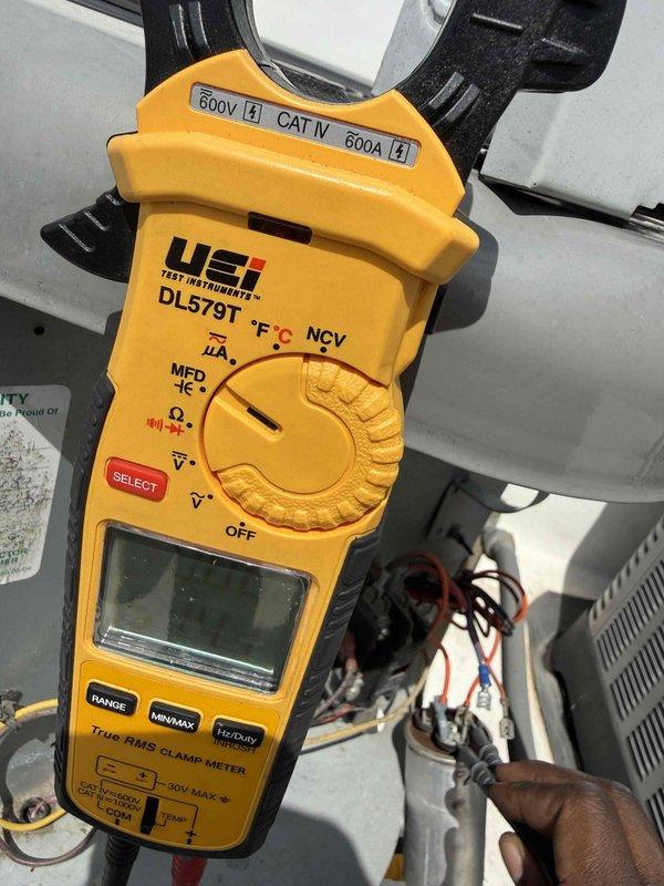 Completed spring clean and check maintenance on air conditioning system per comfort plan agreement, including rollover furnace maintenance from fall 2024 season. Performed comprehensive system inspection, electrical testing with clamp meter to verify proper voltage and amperage at control board and compressor circuit, checked all wire connections and terminals for security and proper operation. System tested and operating within manufacturer specifications with all safety controls functioning correctly.