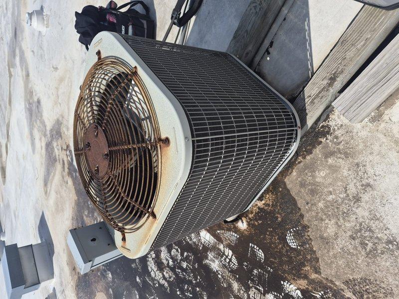 Completed comprehensive tune-up on original equipment HVAC system consisting of outdoor condensing unit and air handler. Performed standard maintenance inspection, tested electrical components with digital multimeter, and verified system operation. Discussed equipment age and availability of updated replacement estimate with homeowner, who declined filter replacement as they maintain their own supply.