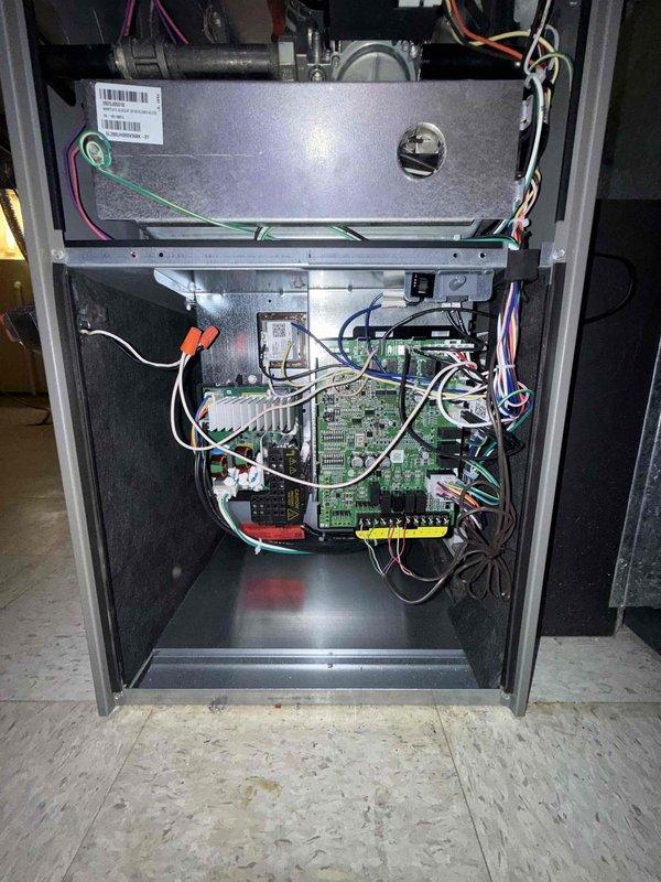 Completed annual preventative maintenance clean and check on air conditioning system per comfort plan agreement. Performed comprehensive inspection of control board, electrical connections, and all system components, verifying proper operation and wire terminations. Measured supply air temperature at 41°F, confirming adequate cooling performance and refrigerant charge within manufacturer specifications.