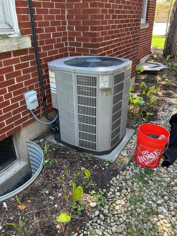 Completed preventive maintenance clean and check on residential split HVAC system per comfort plan agreement. Performed comprehensive inspection of outdoor condensing unit and indoor air handler, including temperature diagnostics showing supply air temperature of 52.8°F, cleaning of components, and verification of proper system operation with no deficiencies noted.