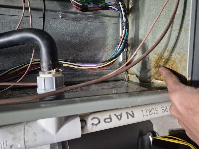 Completed comprehensive clean and check maintenance service on two air conditioning systems per the Comfort Plan agreement. Performed thorough inspection of both units, including examination of evaporator coils which showed significant accumulation of dust and debris on the aluminum fins. Cleaned internal components, inspected refrigerant lines and copper tubing for proper condition, verified electrical connections and wiring integrity, and checked all mechanical components including valves and fittings. Both systems were serviced and left in proper operating condition.