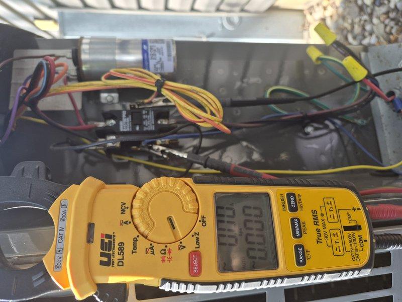 Completed spring clean and check on air conditioning system per comfort plan maintenance agreement. Performed comprehensive electrical diagnostics using multimeter to verify proper voltage and amperage across all components, including capacitor testing and contactor operation. Inspected and tested all electrical connections, relays, and wiring harness for proper function and secure terminations. Measured refrigerant charge using calibrated scale, recording 8.9 pounds of refrigerant in system. Verified refrigerant levels are within manufacturer specifications at this time, addressing previous concern regarding potential low charge condition. Cleaned condenser coil, checked condensate drain operation, and confirmed all safety controls functioning properly. System operating normally with all parameters within acceptable ranges.