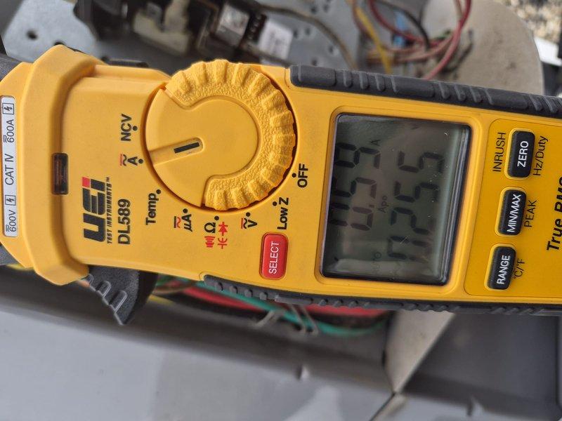 Completed comprehensive tune-up maintenance on single HVAC system, including air conditioning unit and air handler. Performed clean and check procedures on all components, verified system operation at thermostat showing proper temperature readings, and conducted electrical diagnostics using clamp meter to ensure proper amperage and voltage levels at motor terminals. Replaced 16x20x1 air filter and confirmed optimal system performance upon completion.