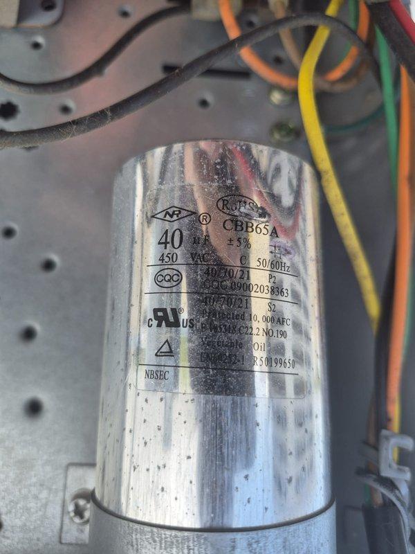 Completed comprehensive tune-up on single HVAC system including air conditioning unit and air handler. Performed electrical diagnostics using digital multimeter to verify capacitor performance and system operation, confirming 40 MFD 450 VAC capacitor within acceptable parameters. Supplied and installed replacement air filter per customer request to ensure proper airflow and system efficiency.
