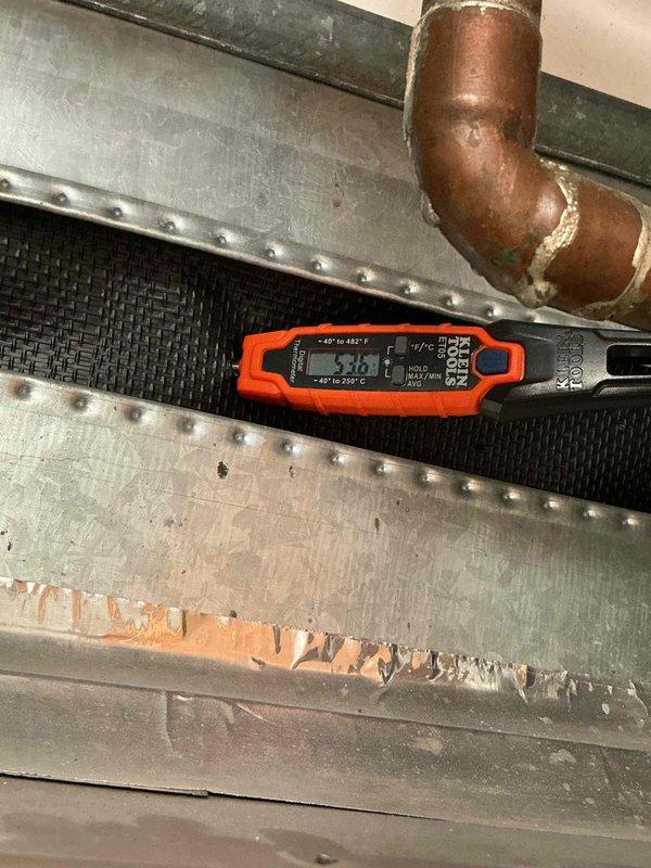 Completed air conditioning and air handler cleaning and check on single system. Performed diagnostic testing of electrical components using digital multimeter, inspected refrigerant lines and connections for proper operation, and evaluated evaporator coil condition. Replaced air filter and verified blower motor assembly, control board connections, and overall system functionality to ensure optimal performance.