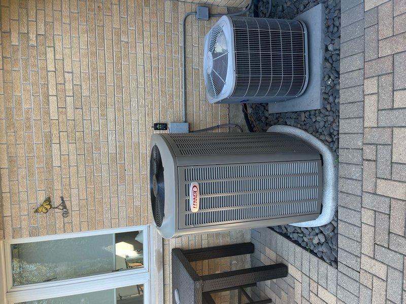 Completed installation of wireless relay module on newly installed HVAC system consisting of dual outdoor condensing units. Mounted wireless relay control in indoor air handler cabinet and verified proper electrical connections to system controls. Performed comprehensive system start-up procedures including verification of refrigerant line connections, electrical supply voltage, and thermostat communication. Tested both outdoor units for proper operation, confirming compressor engagement, fan motor operation, and adequate airflow across condenser coils. Verified wireless relay functionality and confirmed successful communication between thermostat and HVAC equipment. System operating within manufacturer specifications with all components functioning properly.