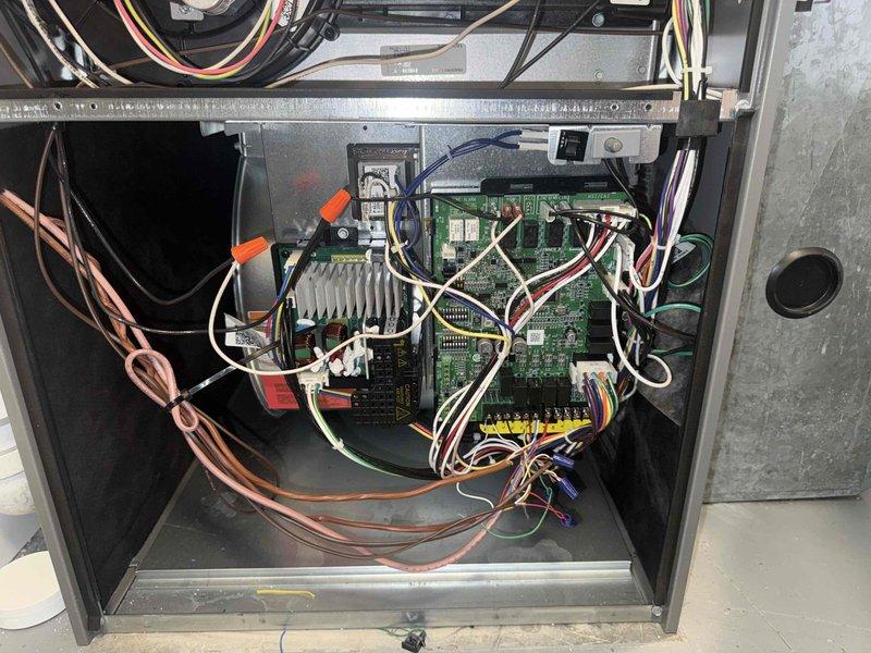 Completed comprehensive tune-up and maintenance on air conditioning system exceeding 10 tons capacity. Performed thorough inspection of control board, electrical contactors, capacitor, and all associated wiring connections, documenting system condition with detailed photographs. All components found operating within normal parameters, and system tested successfully upon completion.