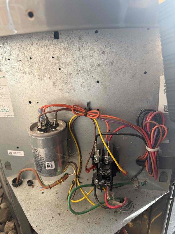 Completed comprehensive tune-up and maintenance on air conditioning system exceeding 10 tons capacity. Performed thorough inspection of control board, electrical contactors, capacitor, and all associated wiring connections, documenting system condition with detailed photographs. All components found operating within normal parameters, and system tested successfully upon completion.