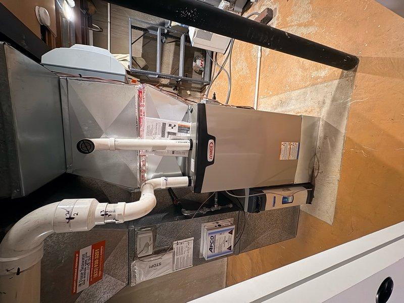Replaced furnace and thermostat system, upgrading from a 15-year-old full communicating system previously installed. During post-installation testing, discovered the new thermostat is incompatible with the existing air conditioning unit. Contacted technical support and determined a wire harness conversion kit (part number BAYACHP024A) is required to convert the system from communicating protocol to standard 24-volt operation, which will necessitate running additional wiring from the current 2-wire configuration to a 4-wire setup at the outdoor unit. Ordered the required conversion kit for installation during a scheduled return visit, at which time system maintenance will also be performed to complete the integration and ensure full operational compatibility between all HVAC components.