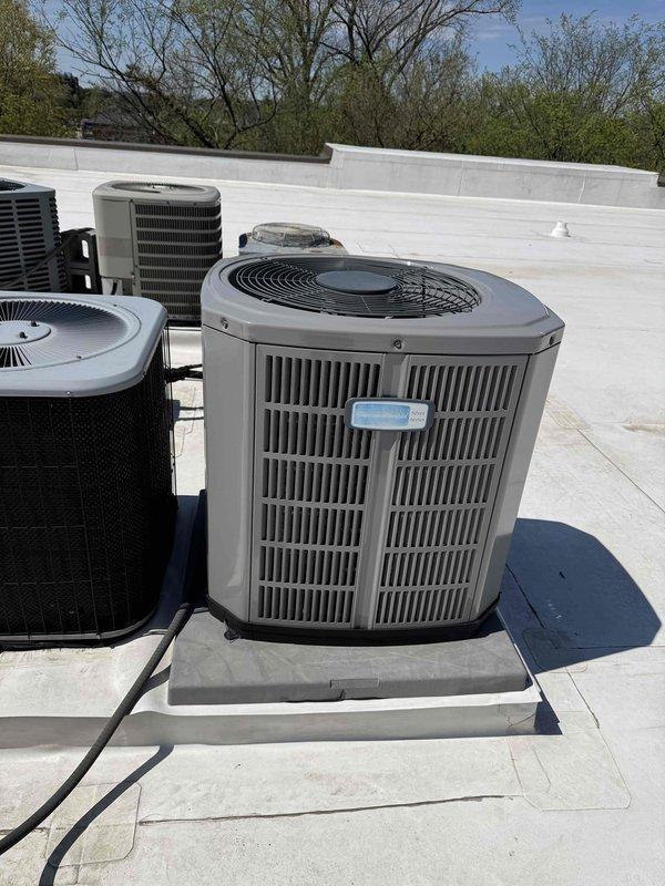 Completed spring maintenance clean and check on single-system HVAC equipment per comfort plan agreement. Serviced indoor air handler unit with filter inspection and outdoor rooftop condenser unit. Performed comprehensive system evaluation including airflow verification, refrigerant line inspection, electrical connections check, and condensate drain line assessment. All components operating within manufacturer specifications with no deficiencies noted at time of service.