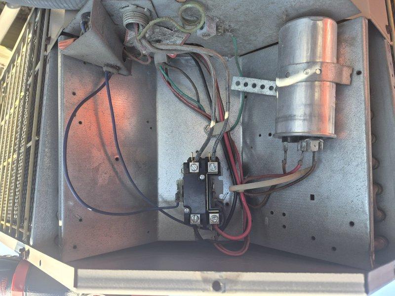 Completed comprehensive tune-up and diagnostic evaluation on residential HVAC system. Performed electrical testing on blower motor and contactor assembly using digital clamp meter to verify proper amperage draw and component function. Inspected all internal electrical connections, refrigerant line fittings, and mechanical components within air handler compartment, confirming system operational status. Customer declined filter replacement as they maintain their own supply.